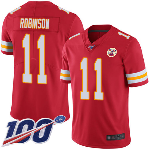 Men Kansas City Chiefs #11 Robinson Demarcus Red Team Color Vapor Untouchable Limited Player 100th Season Football Nike NFL Jersey->kansas city chiefs->NFL Jersey